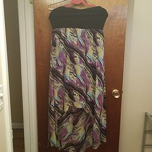 Strapless black dress